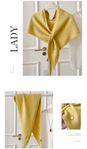 Koreanischer gestrickter Dreiecksschal modischer warmer Damen Schal vielseitiges Halstuch