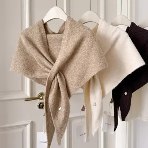 Koreanischer Strick Dreieck Schal Damen Winter Warm Stilvoll Vielseitig Mode Oberbekleidung