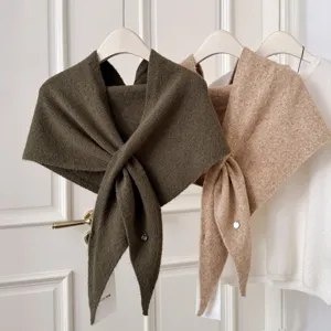 Koreanischer Stil Strick Dreieckstuch Schal vielseitiger warmer Winterkragen Oberbekleidung