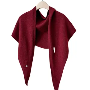 Damen Winter Strick Dreiecktuch Schal Umhang warm vielseitig Mode Kragenwaermer elegant