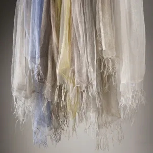 Zweischichtiger Netz-Fransenschal für Damen, leichtes Sommer-Transparenttuch, Strandtuch.