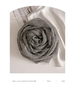 Einfarbig Quasten Schal Damen Herbst Winter weich leicht warm eleganter Damenschal