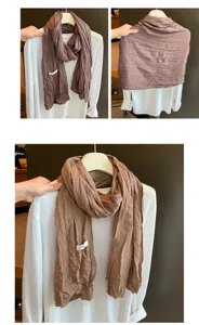 Einfarbiger Knitter Schal für Damen, Herbst Winter vielseitige Mode warme Dekoration.