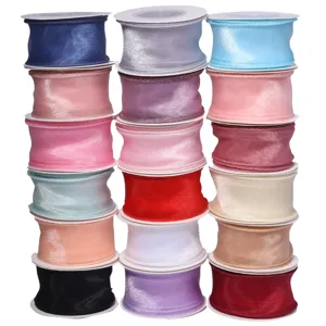 Polyester Fishtail Yarn Ribbon Sheer Chiffon Ribbon For Gift Wrapping DIY Bows Flower Packaging Handmade Craft Ribbon Accessories