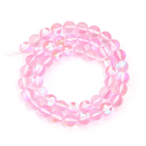 Roze synthetische kristallen ronde losse kraal voor DIY sieraden maken en armbanden.
