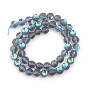 Iriserende kristal glas ronde kralen streng voor DIY sieraden maken en accessoires