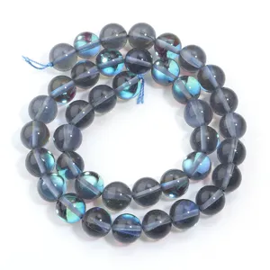 Synthetische kristalral kralen streng, donkergrijze iriserende DIY sieraden accessoire.