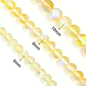 Flash synthetische kristal ronde kralen voor DIY sieraden maken, 6mm 8mm 10mm.