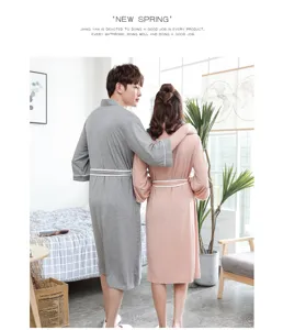 Accappatoio di coppia in fibra di bambù yukata sottile casual giapponese abbigliamento.