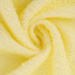 Cotton towel fabric texture yellow soft absorbent bathrobe material cozy daily homewear summer