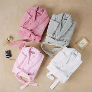 Pure cotton couple bathrobe long sleeve hotel homestay sleepwear comfortable soft loungewear