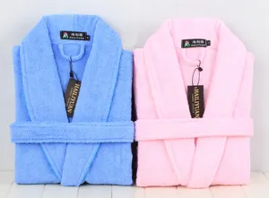 Comfortable pure cotton bathrobe couple soft towel sleepwear hotel thick plush robe