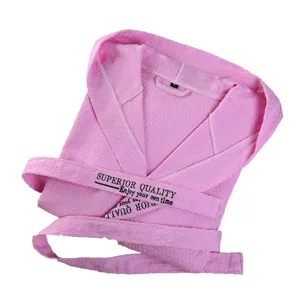 Unisex Cotton Waffle Knit Bathrobe Hooded Lightweight Absorbent Spa Robe For Hotel Men Women Soft Comfortable Sleepwear