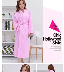 Pink plush long bathrobe for women, cozy fleece sleepwear with belt and deep pockets.