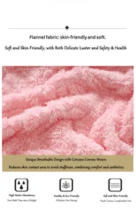 Pink Flannel Bathrobe Soft Coral Fleece Couple Sleepwear Winter Warm Bath Gown