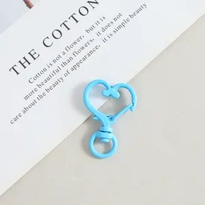 Blue heart shaped lobster clasp swivel snap hook DIY keychain jewelry making accessories