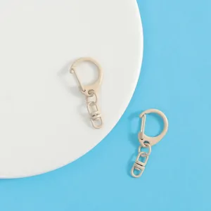 Zinc alloy candy color DIY keychain detail shot showing D ring and swivel clasp design.
