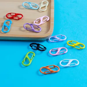 Détails des mousquetons S en métal coloré, petits clips porte-clés à double ouverture DIY