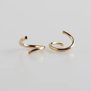 Gold spiral jump rings for jewelry making DIY metal open rings connecting components