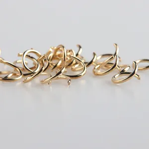 Gold jump rings jewelry findings, metal open rings for DIY craft jewelry making main view.