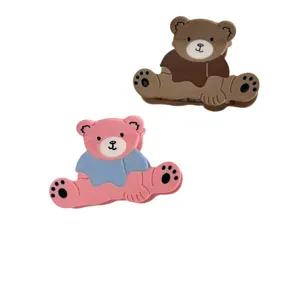Süßes 3D Bär Haarklammer Set, Acetat Hai Clips für Damen, Haarstyling und süßer Haarschmuck.