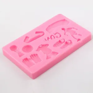 Silicone soccer mold fondant cake decorating tool sports themed sugarcraft embossing mat