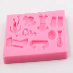 Silicone fondant mold detail, football sports theme embossing tool for cake decorating.