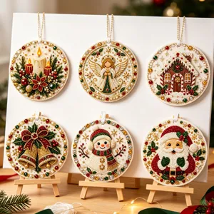 DIY Diamond Painting Christmas Hanging Ornament Resin Acrylic Rhinestone Festive Holiday Home Decor Pendant