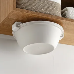 Étagère de cuisine murale sous meuble organisateur sans perçage pour couvercles et planches.