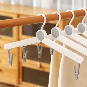 Cintre de Voyage Pliable Portable Étendoir à Linge Multifonctionnel Gain de Place Avec Pinces Pour Voyage D'affaires Dortoir D'étudiants