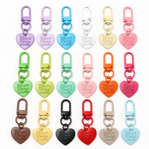 Colorful heart keychain alloy bag charm DIY pendant handmade accessories keyring gift fashion