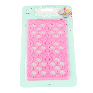 Moule à embossage en plastique motif cœur matelassé pour décoration de gâteaux pâtisserie