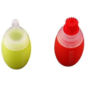 Silicone BBQ oil bottle brush set with scale measurements kitchen cooking pastry tools
