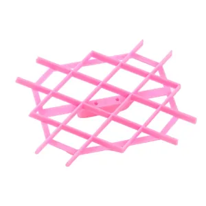 Moule à fondant en plastique rose en forme de grille, outil de découpe pour pâtisserie.