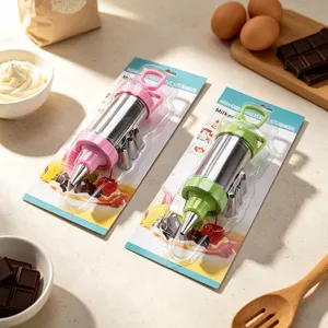 Pistola per Glassa da Pasticceria in Acciaio Inossidabile e Plastica Kit Pressa per Biscotti Con Ugelli Utensile da Cucina per Cottura Spremi-crema
