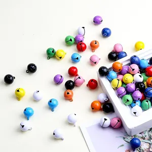 Colorful metal jingle bells DIY craft accessories for keychain necklace pet hanging pendants