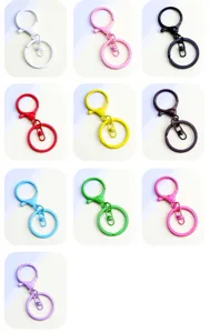 Bunte Legierung Karabinerverschluss Schlüsselanhänger Set DIY handgemachte Zubehör.