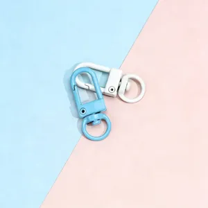 33mm colorful metal snap hook U-shaped key chain clip DIY craft accessories material detail