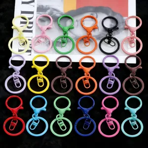 Bunte Metall Schlüsselanhänger Karabiner Haken Ringe DIY handgemachte Tasche Schmuck Zubehör