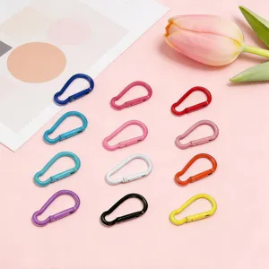 Colorful Aluminum Alloy Gourd Shaped Carabiner Keychain Outdoor D Ring Clip