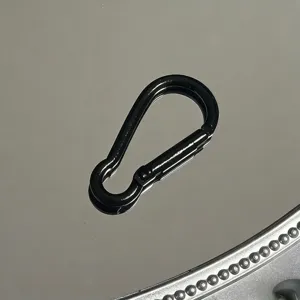 Black aluminum alloy gourd-shaped carabiner clip keyring outdoor hardware hook accessory