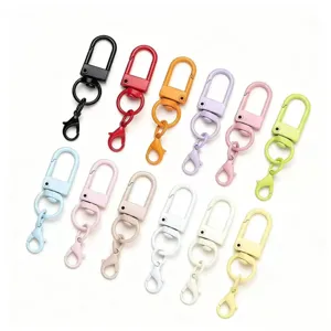 Colorful metal swivel lobster clasp keychain DIY charms accessories multipack 10pcs