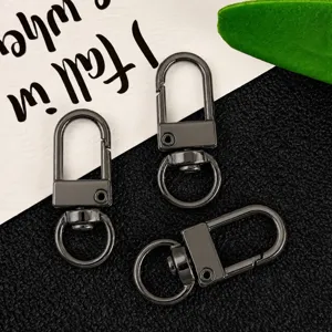 Gunmetal swivel trigger snap hooks 33mm metal lobster clasps for keychain DIY crafts accessories.