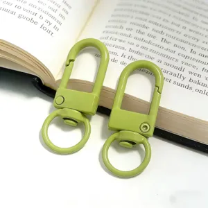 33mm colorful metal snap hook keychain clasp U-shaped gate buckle DIY craft accessories