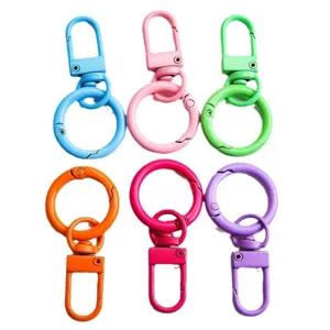 Bunte Feder-Karabinerhaken und Schlüsselringe für DIY Schmuck und Taschen-Dekoration