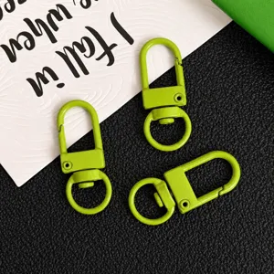 Green zinc alloy swivel keychain clasps 32mm bag hardware DIY craft lobster claw hooks