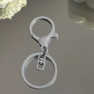 Grauer Metall Schlüsselanhänger dreiteiliges Set DIY Taschen Zubehör Hardware Basteln.