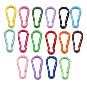 Colorful aluminum alloy gourd shaped keychains DIY jewelry accessories outdoor carabiners