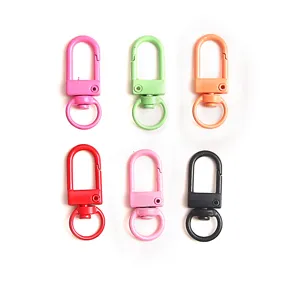 Buntmetall Torhaken Detailansicht, kleines Karabiner Zubehör mit lackierter Oberfläche.