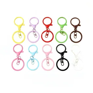 Bunte Metall Schlüsselanhänger Haken Set für DIY handgemachte Tasche Zubehör 10Stk
